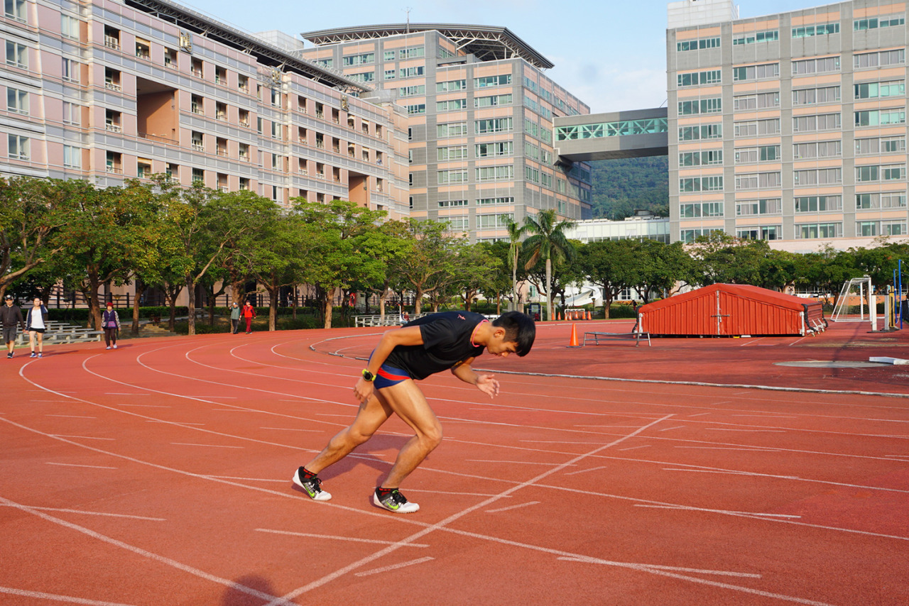 台北市立大學選手陳季暐強調搭配重量訓練,最重要的目的是能夠將重量訓練的力量轉化為跑步所用