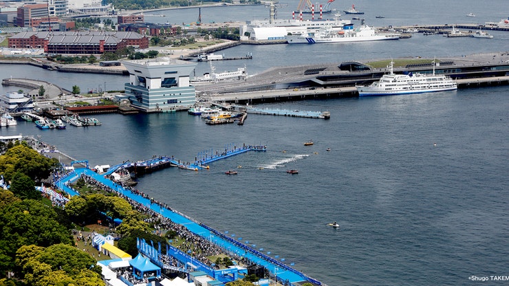 比賽場地:橫濱海港。圖片來源:ITU YOKOHAMA