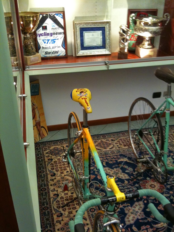 「海盜」Marco Pantani 的Bianchi座車。不是復刻版,是真的騎過。