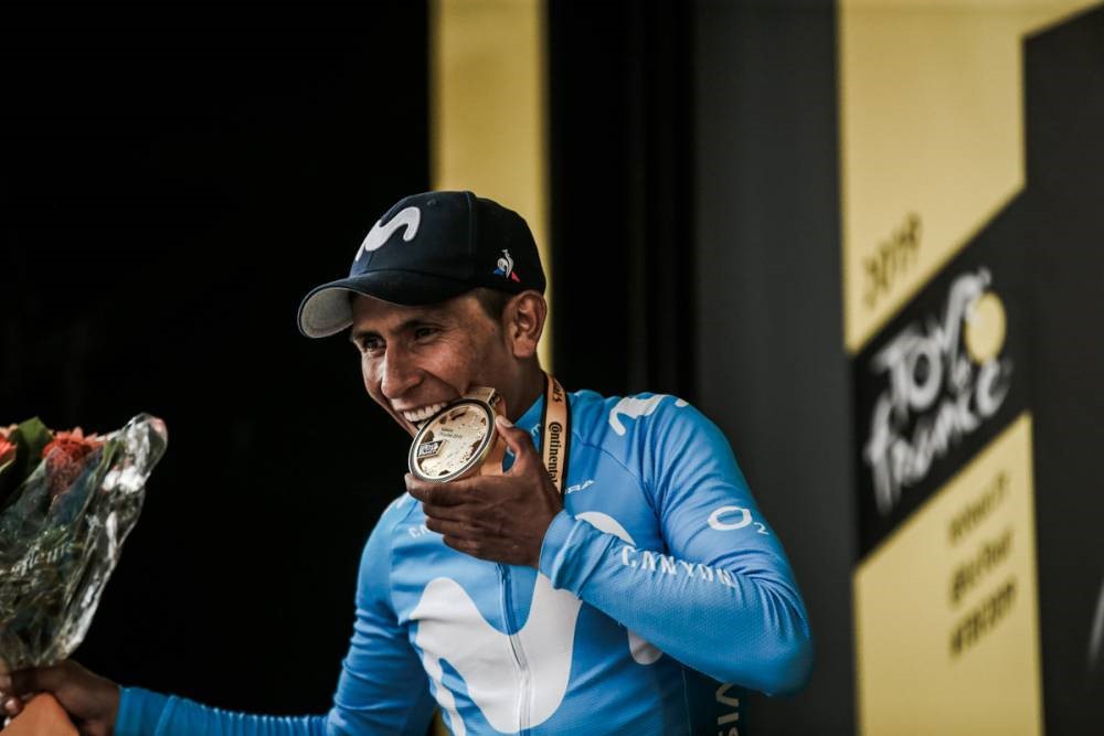 Quintana 展現一線車手的價值,帶領 Movistar Team 拿下最佳隊伍。(圖片來源:Tour de France Official Website)