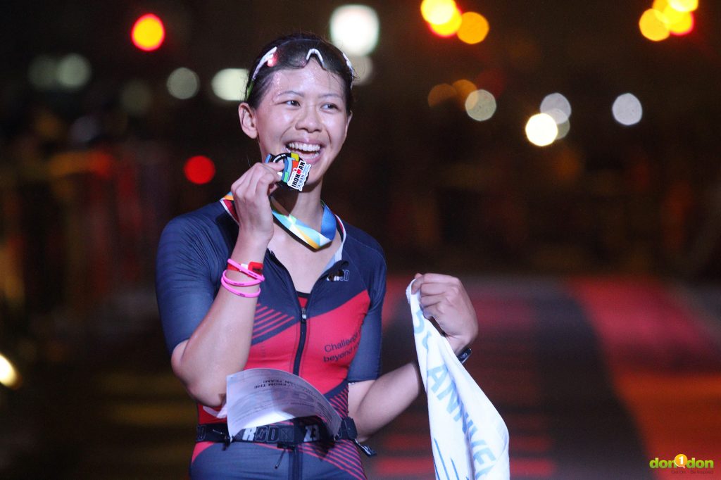台灣選手女子組第一位完賽的選手,徐慧安。