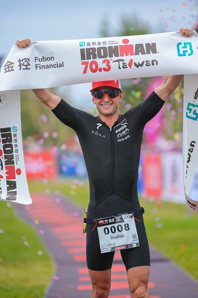 Bradley Weiss 曾來過台灣參加IRONMAN 70.3 Taiwan,並以3小時58分19秒得到冠軍。圖片來源。