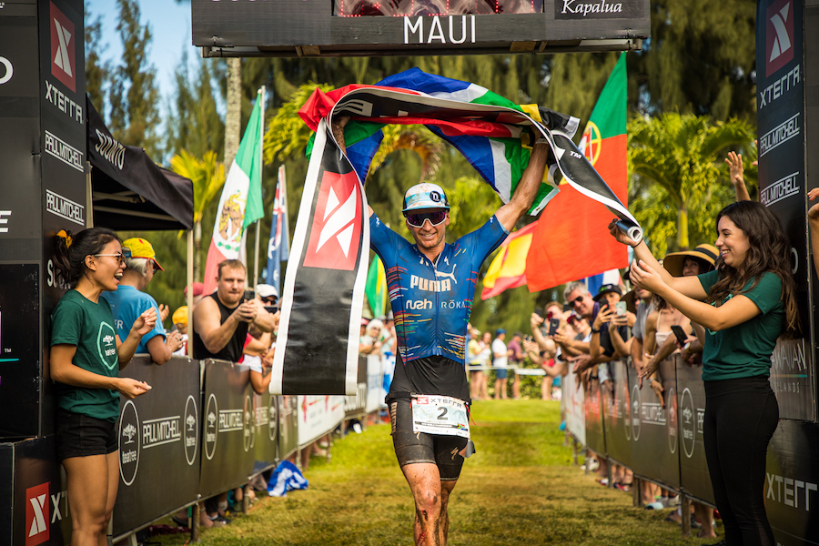 曾在2017年封王的南非選手 Brandly Weiss,今年再次以 2:33:40 獲得Xterra世錦賽冠軍。圖片來源。