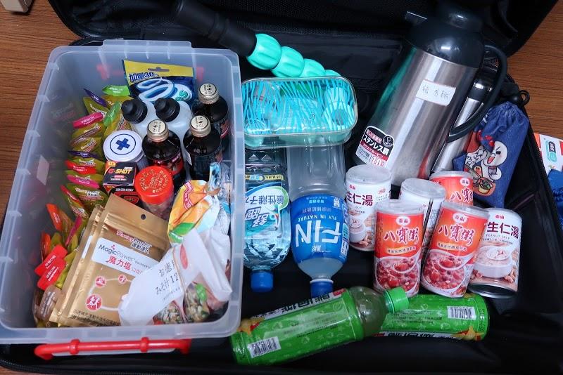 ◎準備一堆補給品,很好奇跑完後,會剩多少回來?還是原封不動?