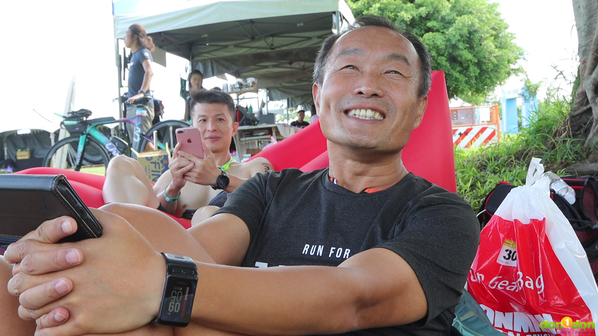 臺北市體育局長李再立也提到,雖然前一天北部還在跑行程,仍堅持要參賽。
