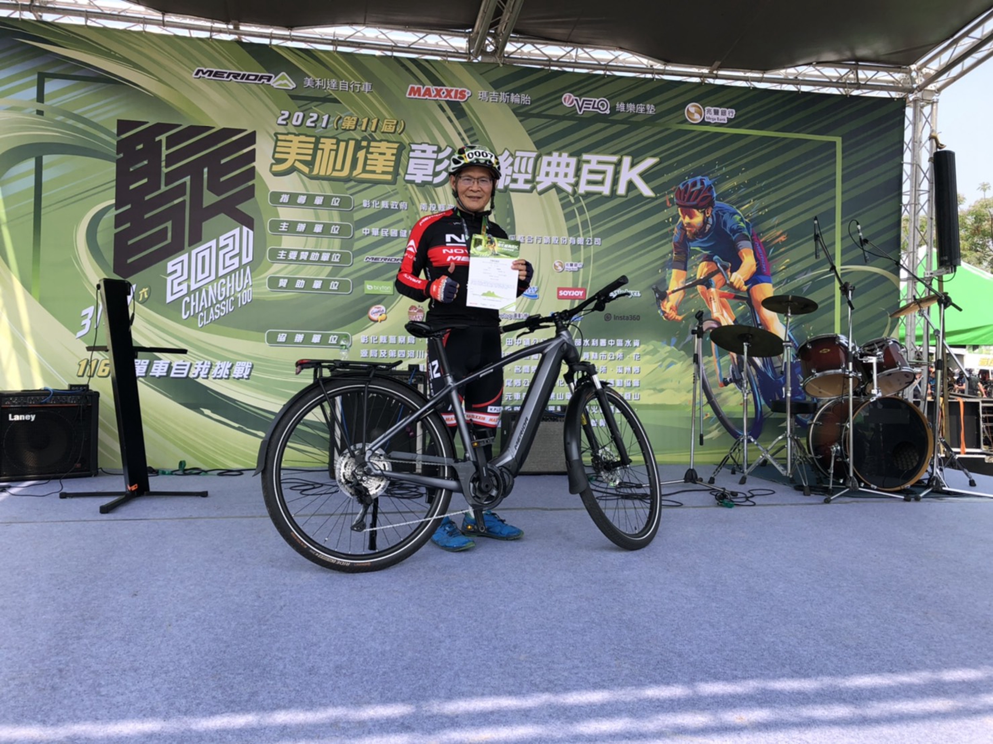 退休車友詹先生騎電動自行車以四個多小時輕鬆完騎全程116公里,對活動品質讚譽有加,表示明年一定要再參加!