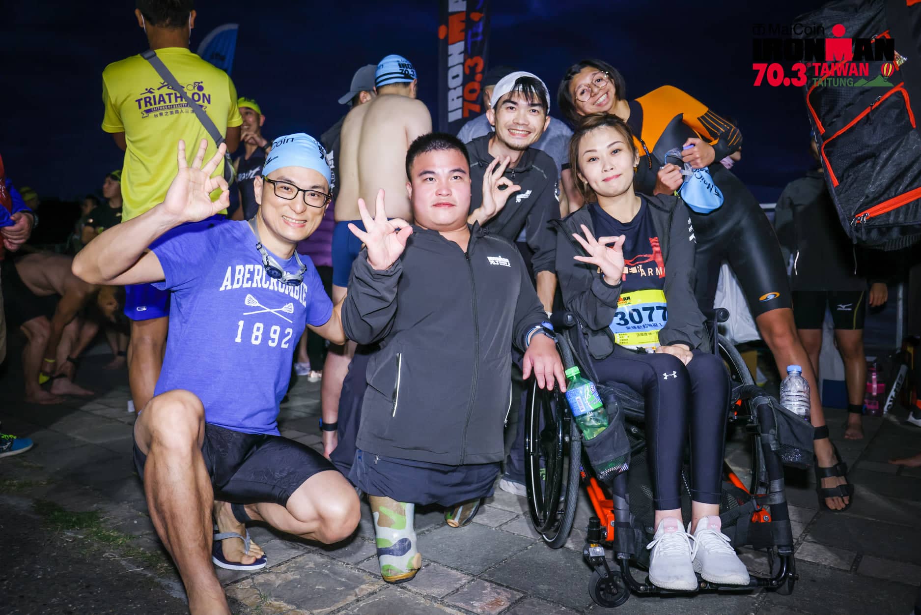 推動適應體育與「愛運動動無礙」的師大團隊夥伴們,紛紛組團參加鐵人三項等運動賽事,以身體力行彰顯身障者們對運動的熱愛與嚮往。圖片來源:LAVA台灣鐵人三項公司
