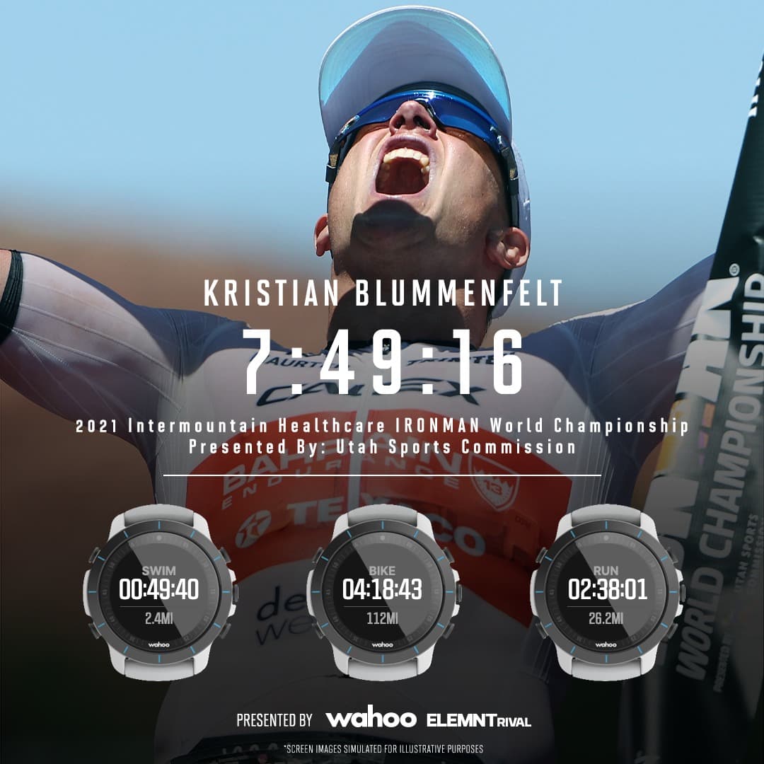 東京奧運冠軍 Kristian Blummenfelt,拿下他第一座 IRONMAN 世錦賽冠軍!圖片來源:IRONMAN