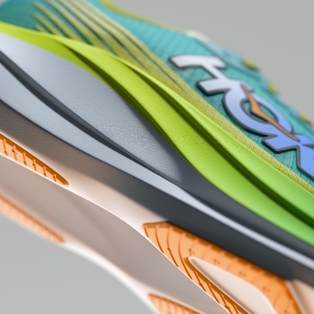 ▲ HOKA ROCKET X 2首度採用雙層 PEBA 泡棉搭配PROFLY X™ 多密度中底,更回彈、更輕量、更緩震