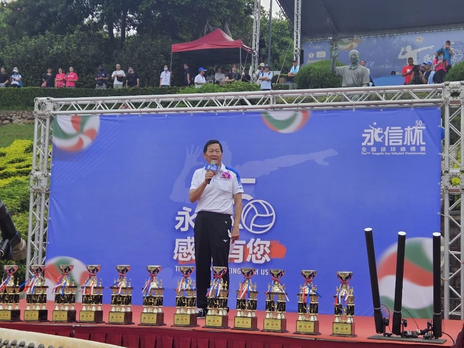 永信企業董事長李芳裕於開幕典禮致詞,圖/盧郁婷