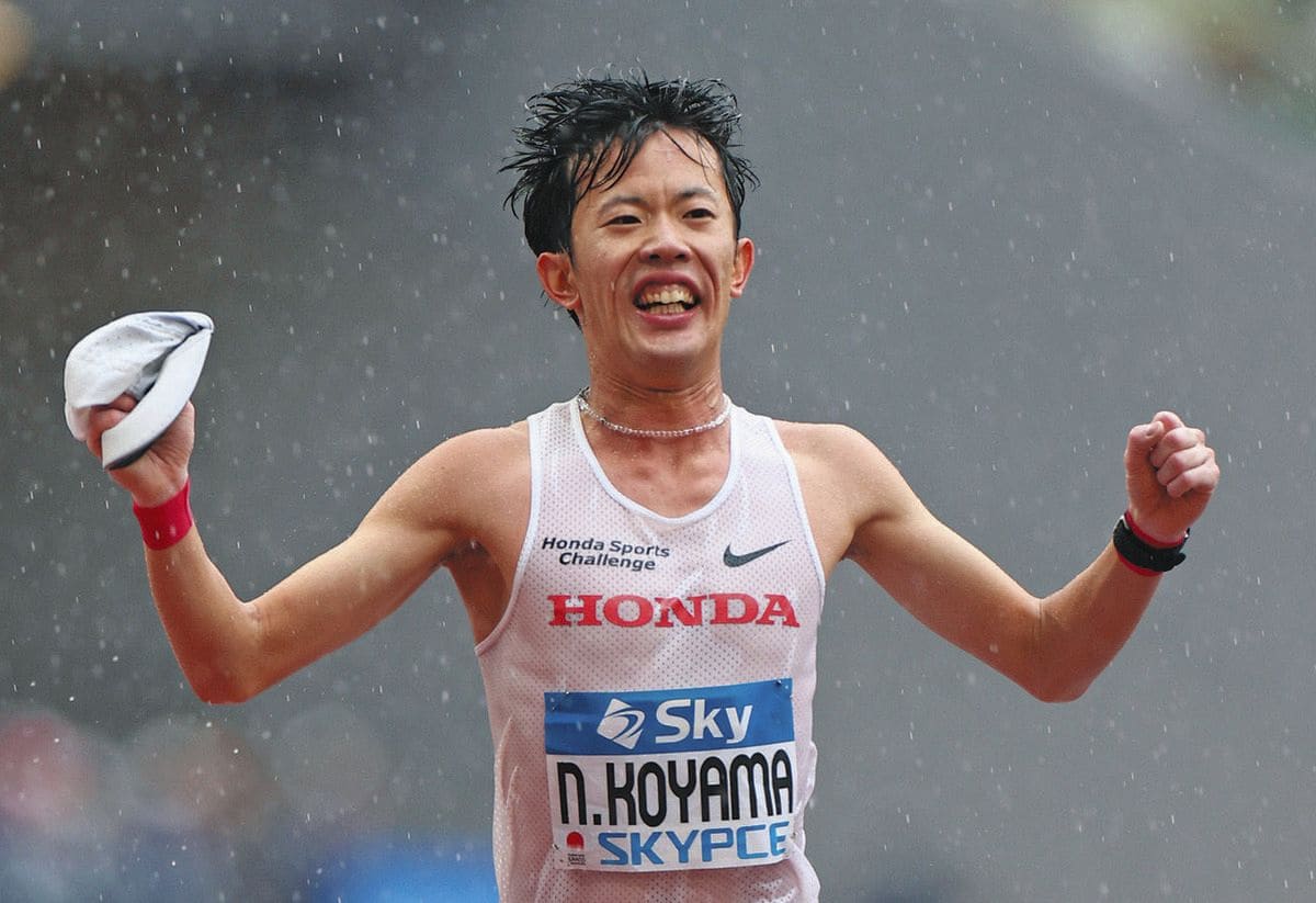 小山直城以 2 小時 8 分 57 秒獲得奧運出場權第一順位!圖片來源:中日新聞