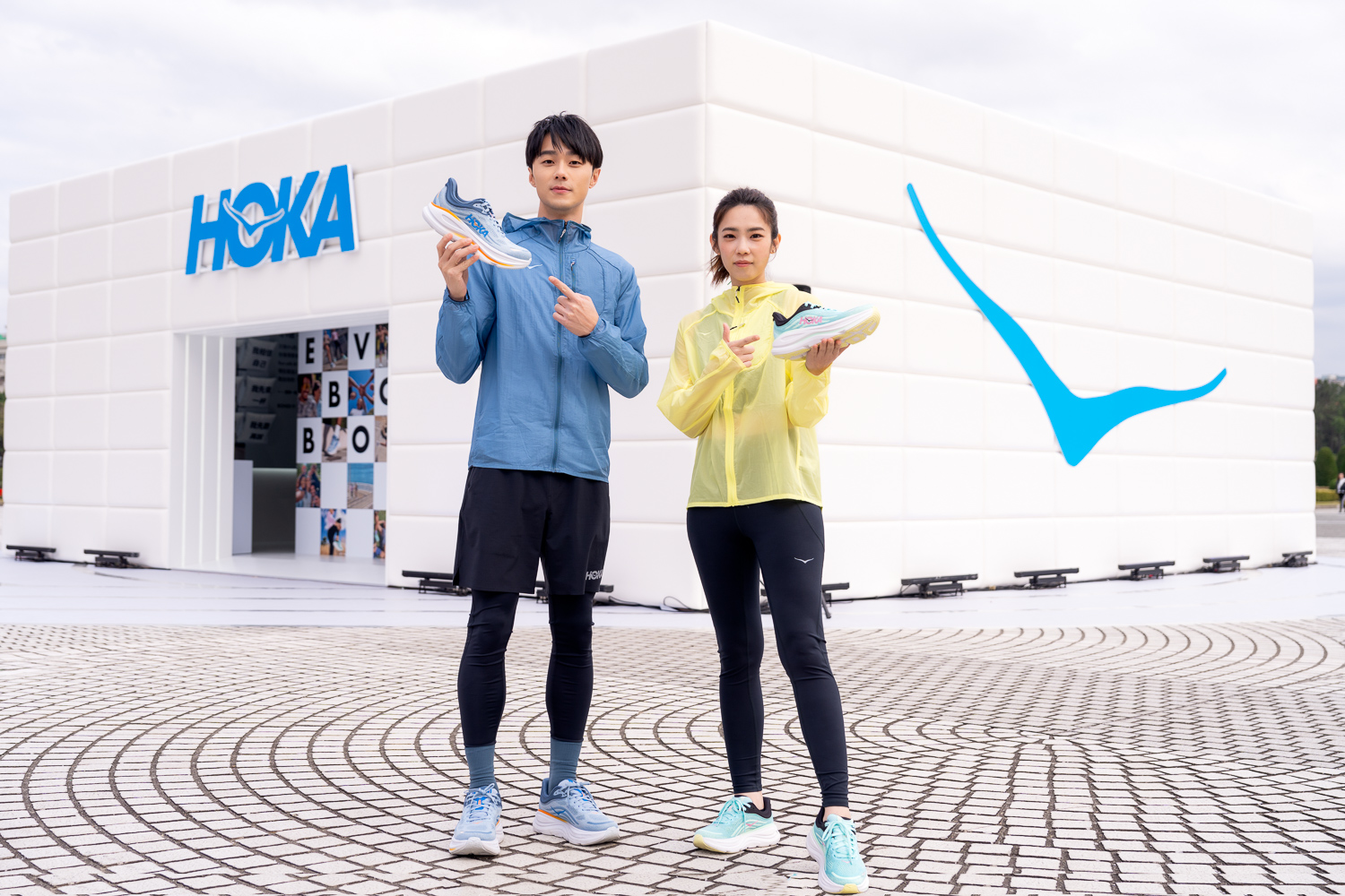 HOKA品牌大使施柏宇、林思宇揭曉全新Bondi 9鞋款並宣布為Bondi 9週挑戰賽領跑。