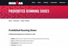 IRONMAN 更新了比賽禁用跑鞋的清單 IRONMAN 禁用跑鞋清單