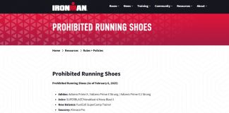IRONMAN 禁用跑鞋清單