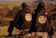THE NORTH FACE 首度攜手 Sky High Farm Goods 推出聯名系列,草莓月亮標誌串聯戶外機能與公益永續